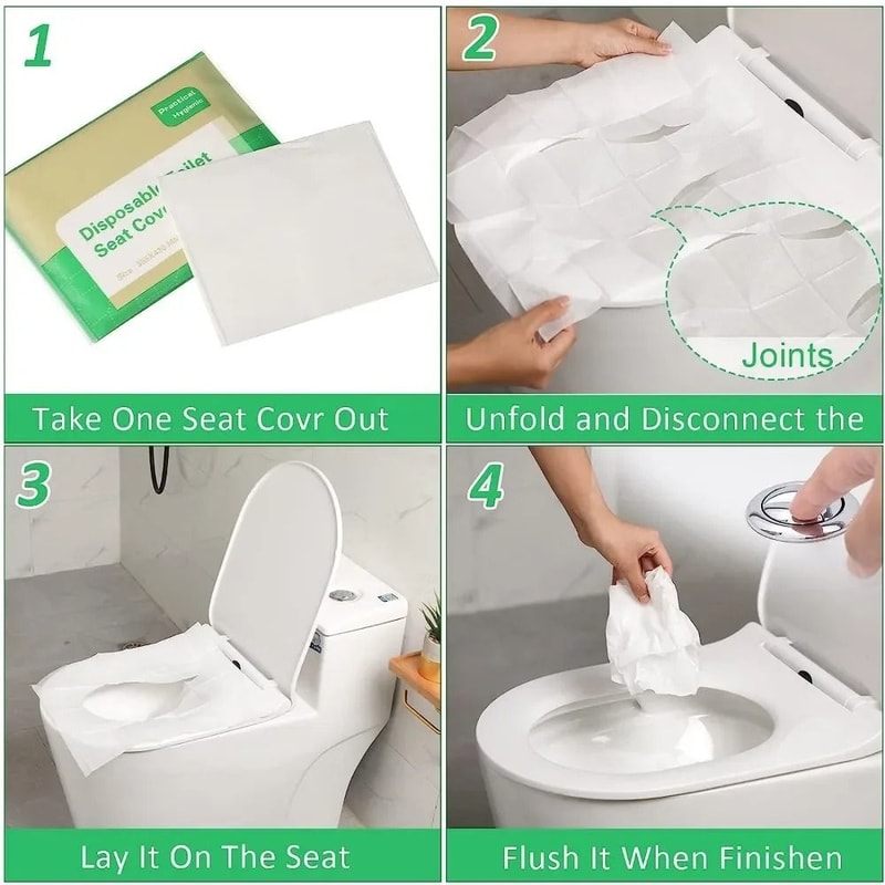 Disposable Toilet Seat Covers For Travel Camping And Hotel Use 3