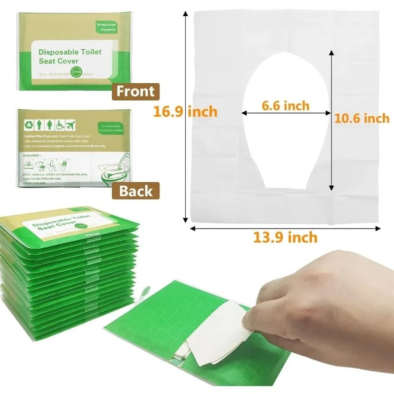 Disposable Toilet Seat Covers For Travel Camping And Hotel Use 4