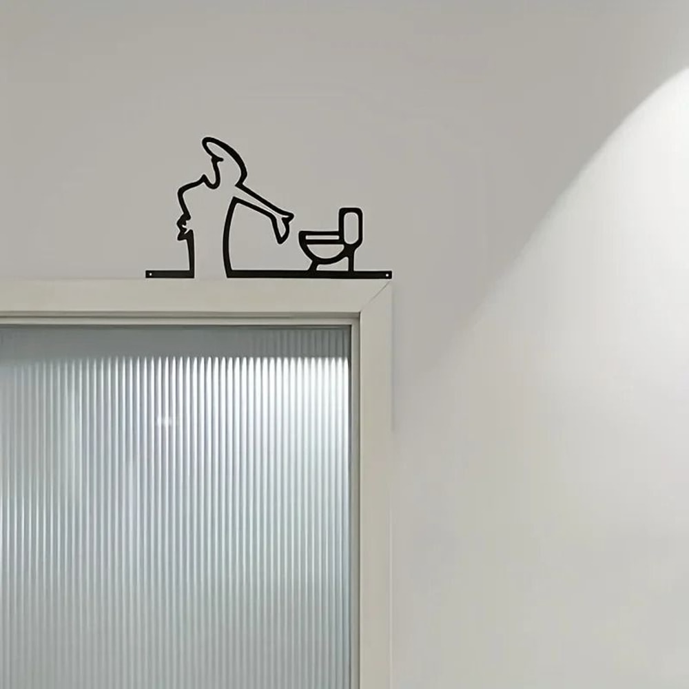 Funny Bathroom Metal Wall Art Toilet Humor Decor 1