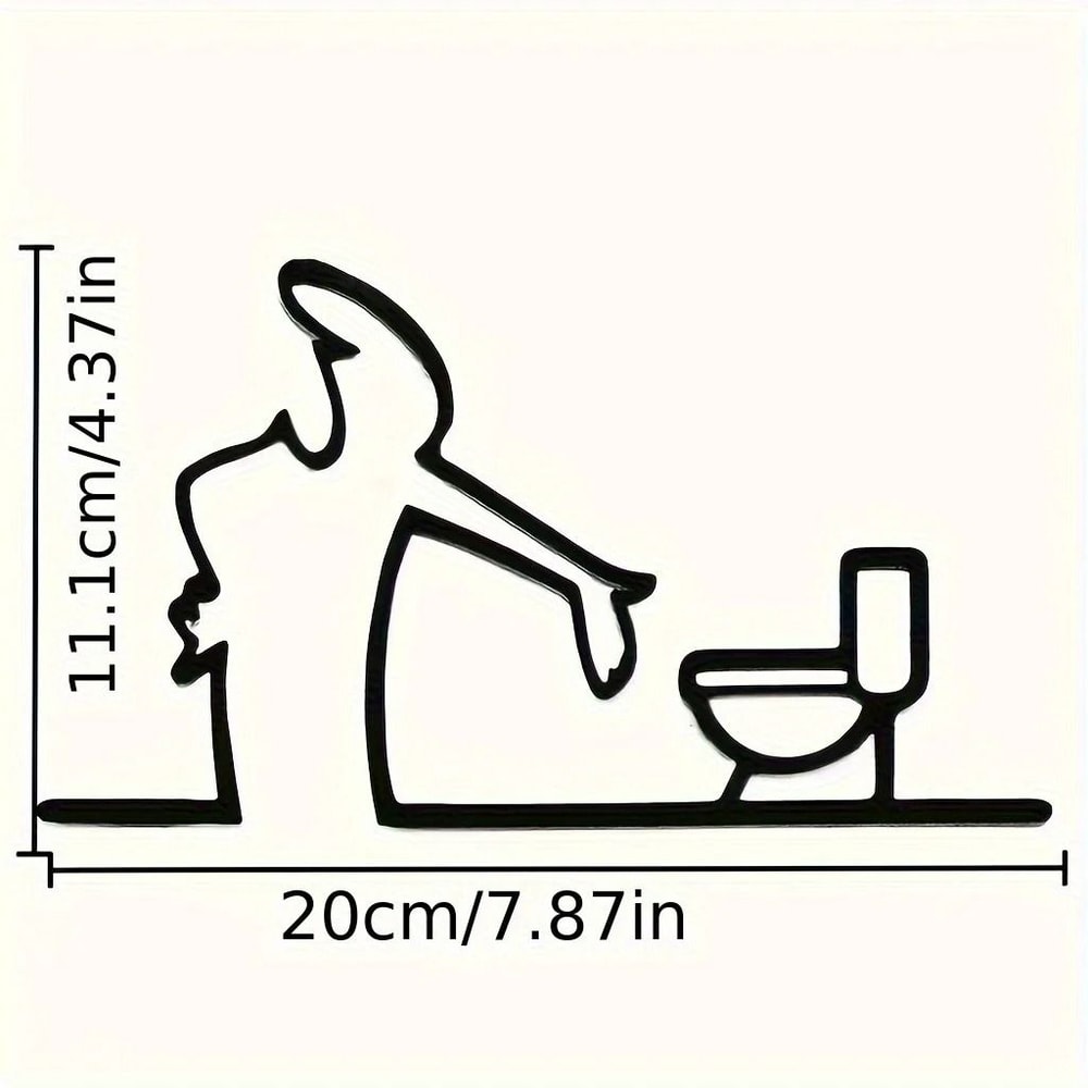 Funny Bathroom Metal Wall Art Toilet Humor Decor 2
