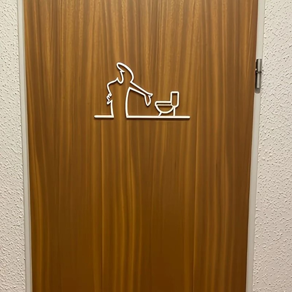 Funny Bathroom Metal Wall Art Toilet Humor Decor 4
