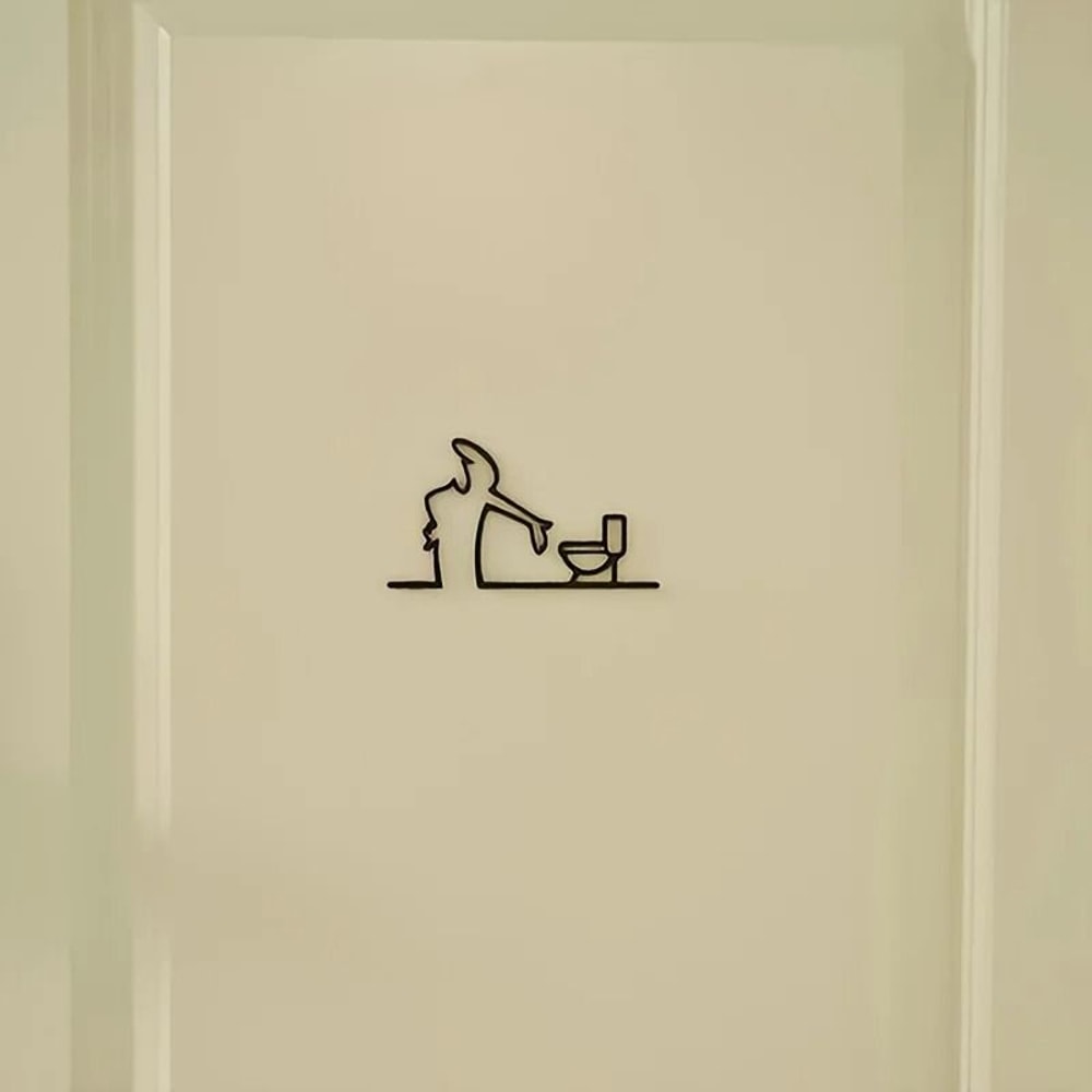 Funny Bathroom Metal Wall Art Toilet Humor Decor 5