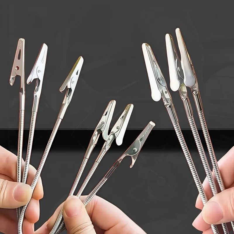 Heavy Duty Double Head Crocodile Clip Holder With Flexible Arm 2