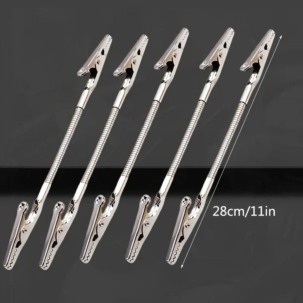 Heavy Duty Double Head Crocodile Clip Holder With Flexible Arm 3