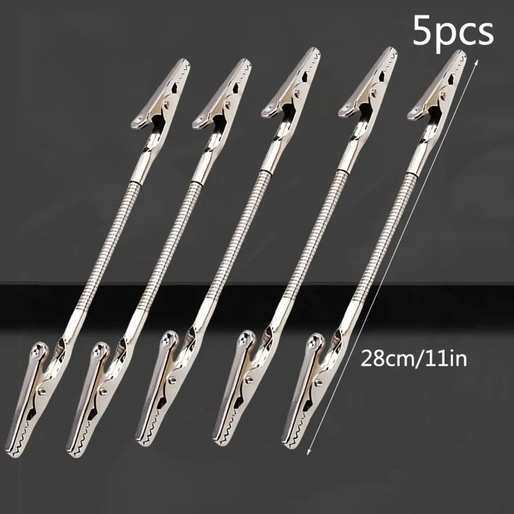 Heavy Duty Double Head Crocodile Clip Holder With Flexible Arm 6