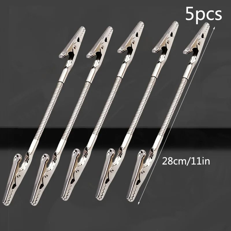 Heavy Duty Double Head Crocodile Clip Holder With Flexible Arm 6