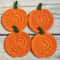 Handmade Autumn Crochet Pumpkin Coasters Set For Fall Table Decor And Drink Protection 4