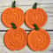 Handmade Autumn Crochet Pumpkin Coasters Set For Fall Table Decor And Drink Protection 5
