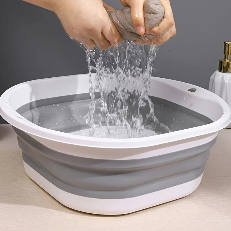 Large Collapsible Basin Portable Folding Wash Tub For Laundry Vegetables Face Washing And Foot Soak 0