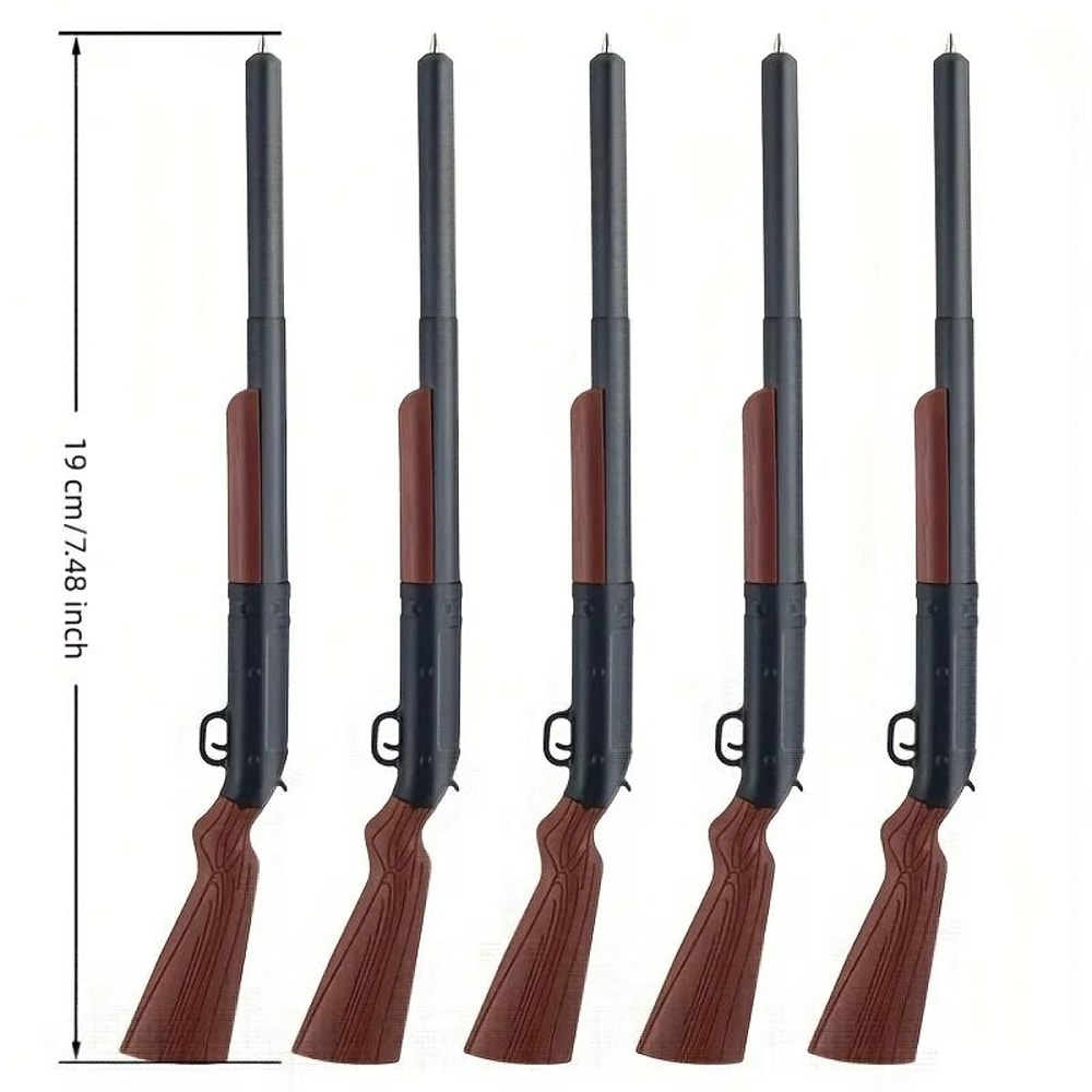 Gun Shaped Ballpoint Pens Set Of 5 Unique Smooth Writing Novelty Office Pens 1
