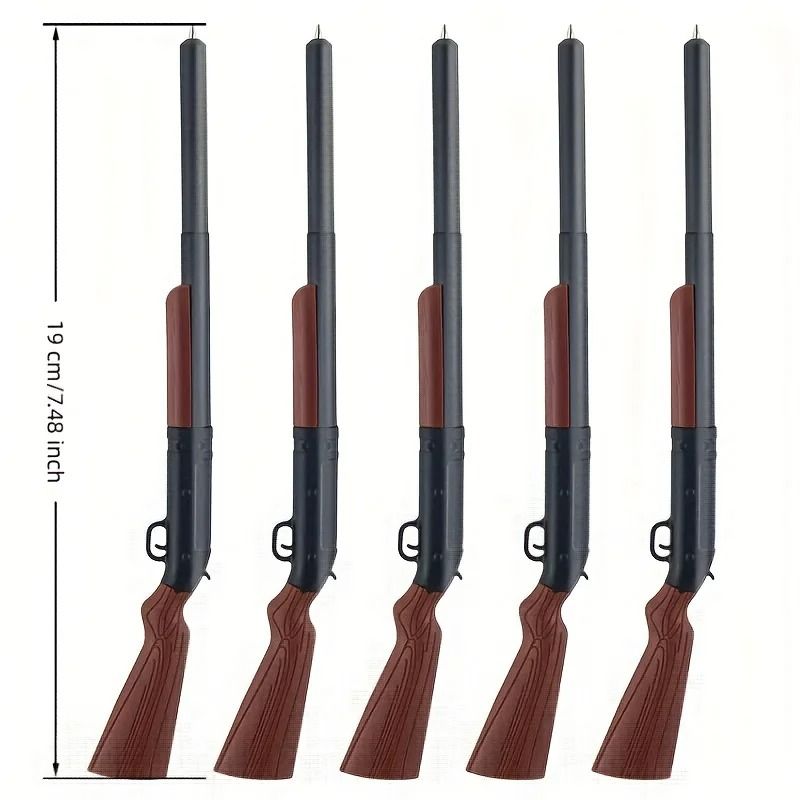 Gun Shaped Ballpoint Pens Set Of 5 Unique Smooth Writing Novelty Office Pens 1