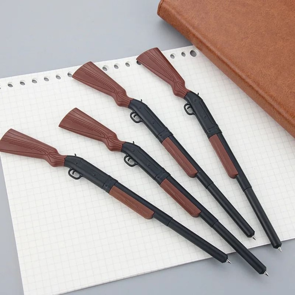 Gun Shaped Ballpoint Pens Set Of 5 Unique Smooth Writing Novelty Office Pens 2