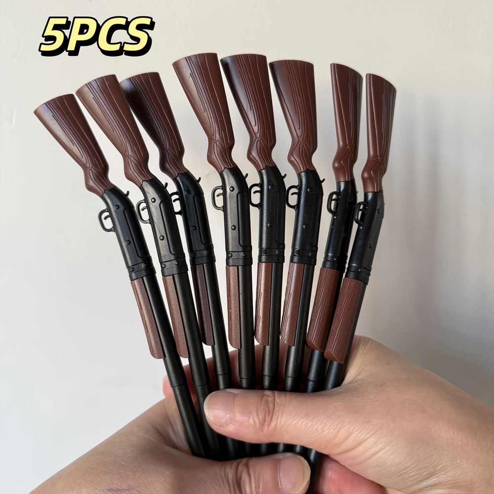 Gun Shaped Ballpoint Pens Set Of 5 Unique Smooth Writing Novelty Office Pens 6