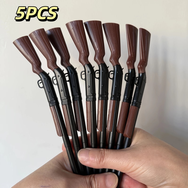 Gun Shaped Ballpoint Pens Set Of 5 Unique Smooth Writing Novelty Office Pens 6