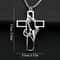 Hollow Prayer Hands Cross Pendant Religious Car Mirror Hanging Ornament 3