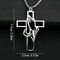 Hollow Prayer Hands Cross Pendant Religious Car Mirror Hanging Ornament 3