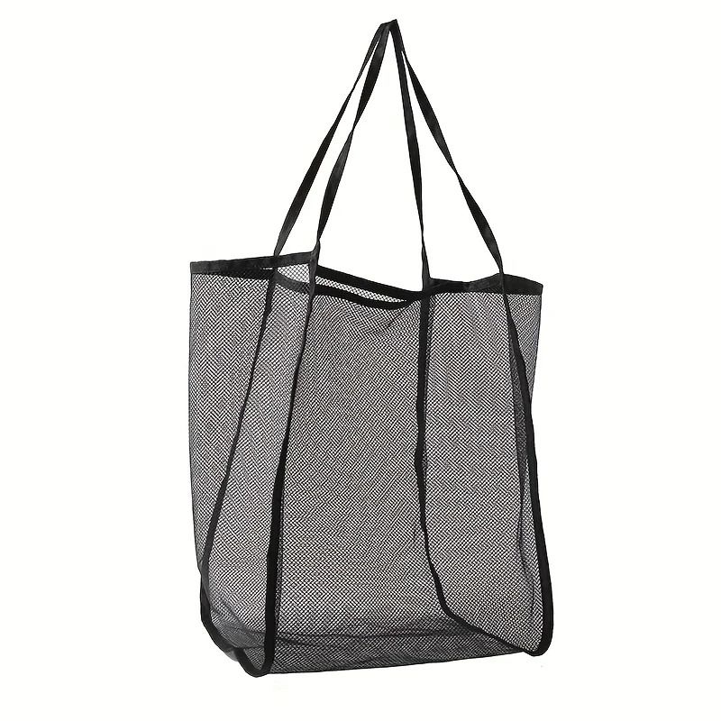 Extra Large Foldable Mesh Tote Bag With Sturdy Handles For Beach Toys And Storage 6