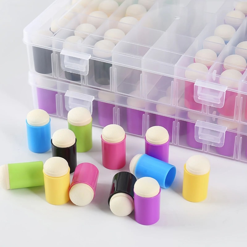 Painting Sponge Daubers With Ergonomic Gourd Handle For Ink Blending And Craft Art 1