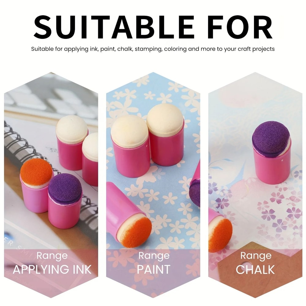 Painting Sponge Daubers With Ergonomic Gourd Handle For Ink Blending And Craft Art 4