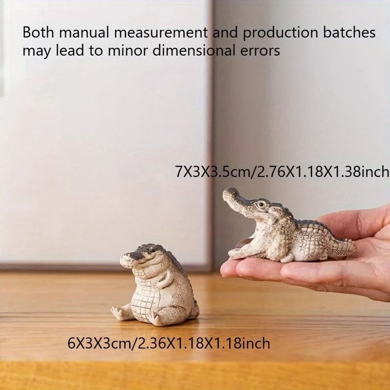 Cute Little Crocodile Resin Desktop Ornament Home And Garden Decor 1