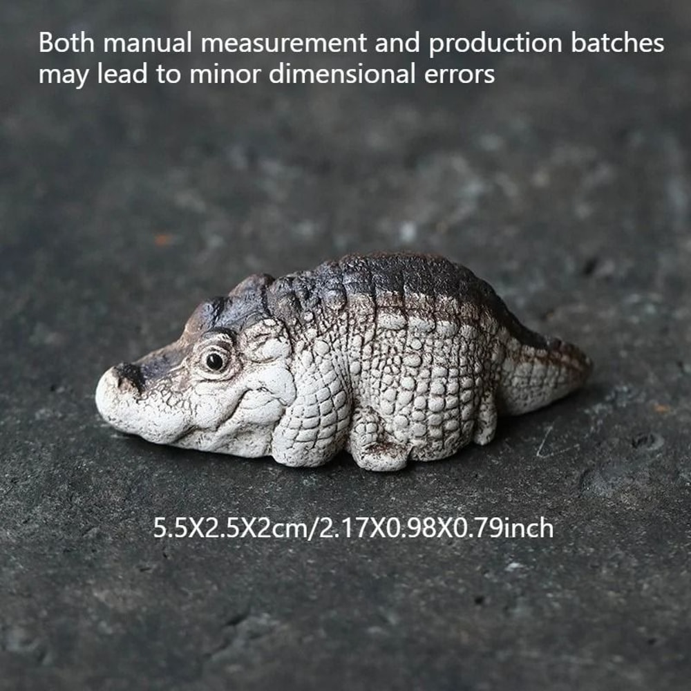 Cute Little Crocodile Resin Desktop Ornament Home And Garden Decor 6
