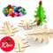 70pcs Wooden DIY Christmas Tree Craft Set For Kids And Adults Three Dimensional Holiday Painting An 3