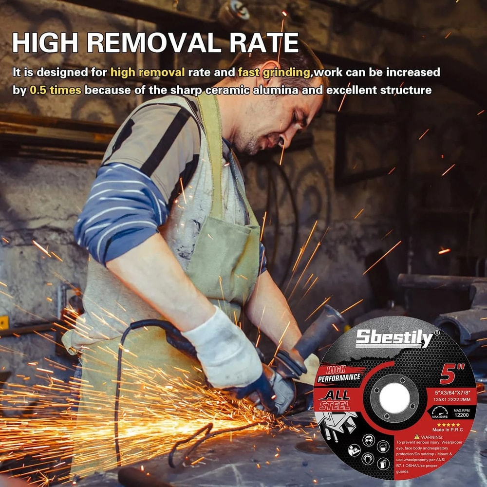 5 Inch Ultra Thin Cut Off Wheel For Angle Grinder Metal Cutting Disc 125mm Resin Bond Blade 4