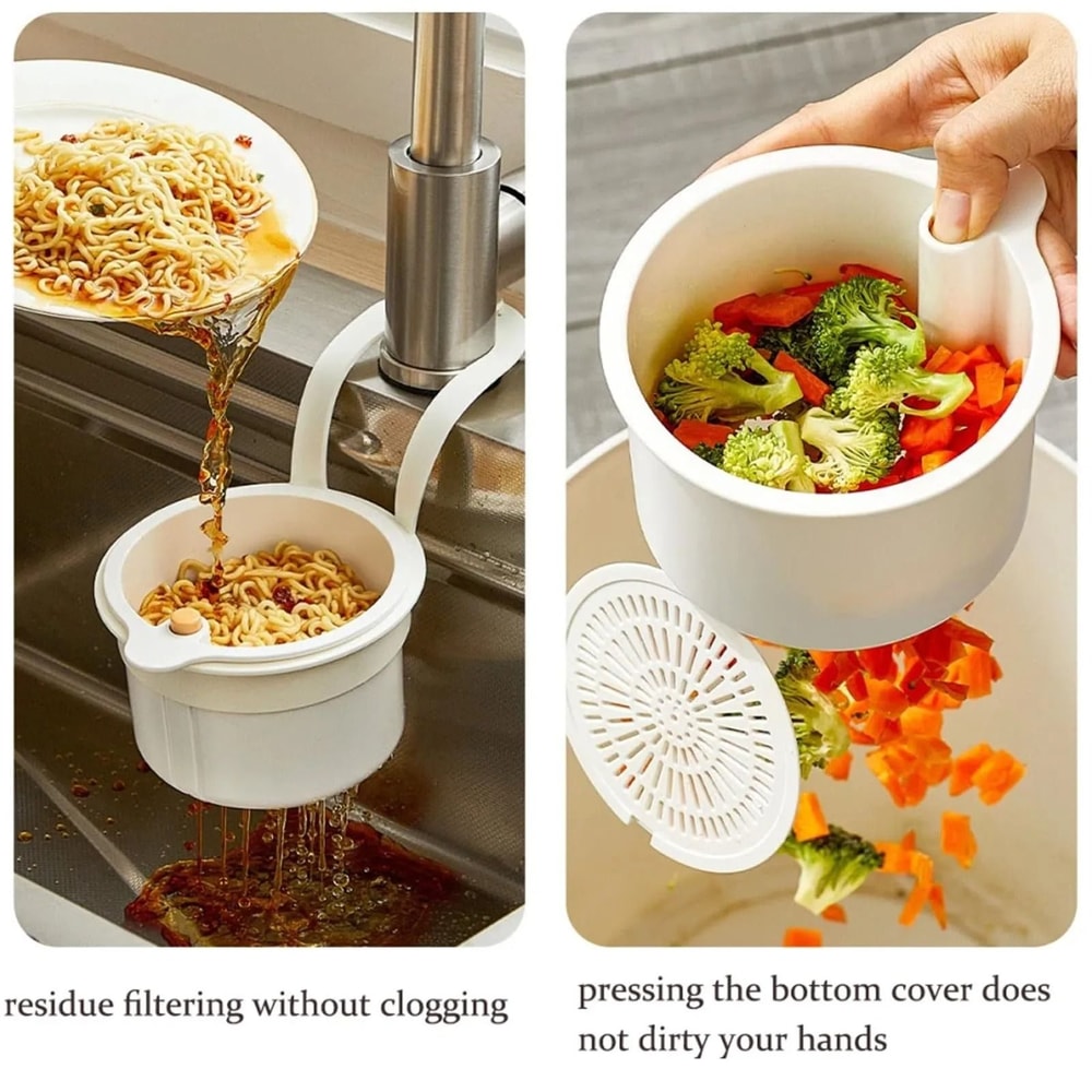 Self Cleaning Kitchen Sink Strainer Basket Faucet Hanging Waste Catcher 1