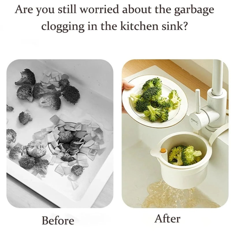 Self Cleaning Kitchen Sink Strainer Basket Faucet Hanging Waste Catcher 3