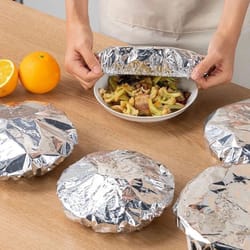 reusable aluminum foil heat insulation cover for food storage and takeaway