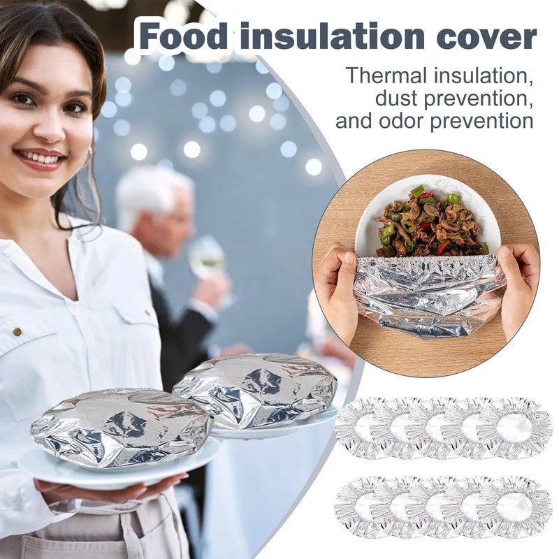 Reusable Aluminum Foil Heat Insulation Cover For Food Storage And Takeaway 6