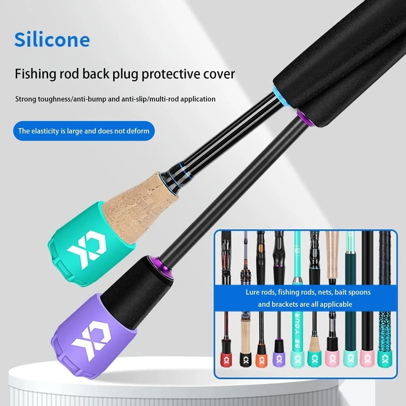 Fishing Rod Silicone Protective End Cover Anti Slip 1
