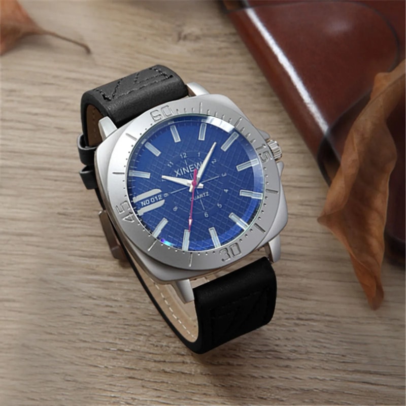 Casual Quartz Wristwatch For Men And Women Leather Strap 10