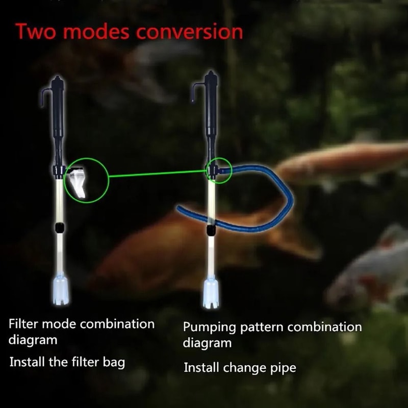 Aquarium Electric Gravel Cleaner Water Changer Vacuum Pump 3