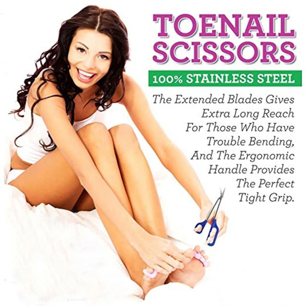 Long Handle Toenail Clippers Ergonomic Stainless Steel 1