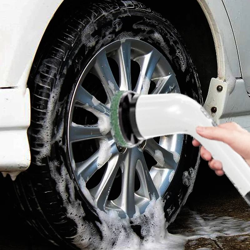 Electric Spin Scrubber Cleaning Brush With Adjustable Handle 3