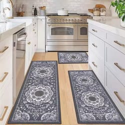 bohemian style non slip kitchen floor mat set of 3