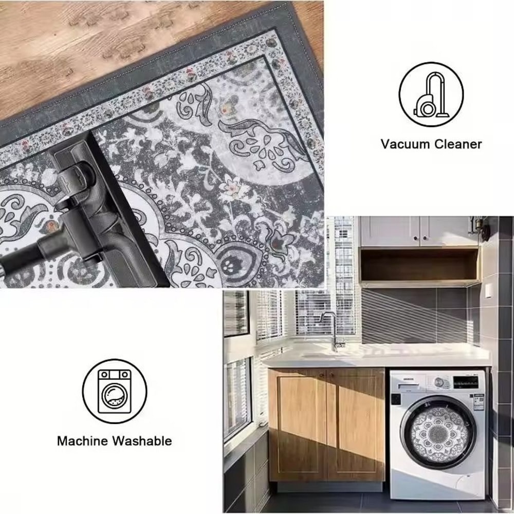 Bohemian Style Non Slip Kitchen Floor Mat Set Of 3 4