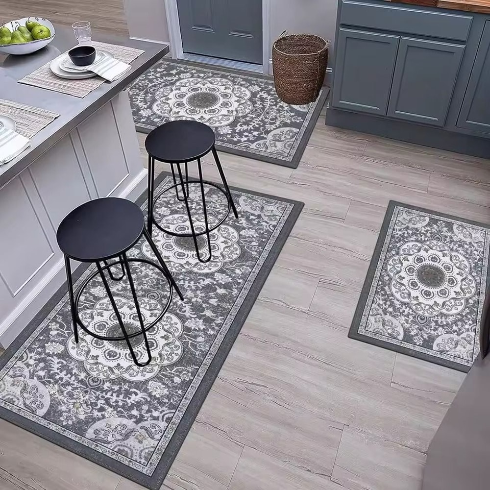 Bohemian Style Non Slip Kitchen Floor Mat Set Of 3 5