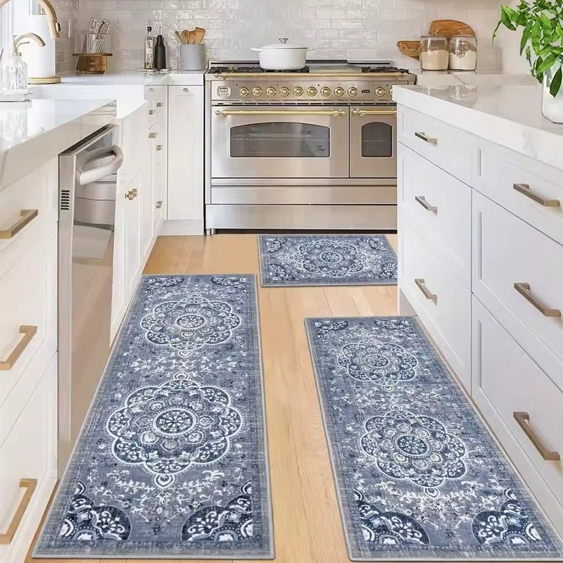 Bohemian Style Non Slip Kitchen Floor Mat Set Of 3 7