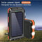 Solar Power Bank Portable Charger With Flashlight 20000mAh 0