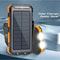 Solar Power Bank Portable Charger With Flashlight 20000mAh 6