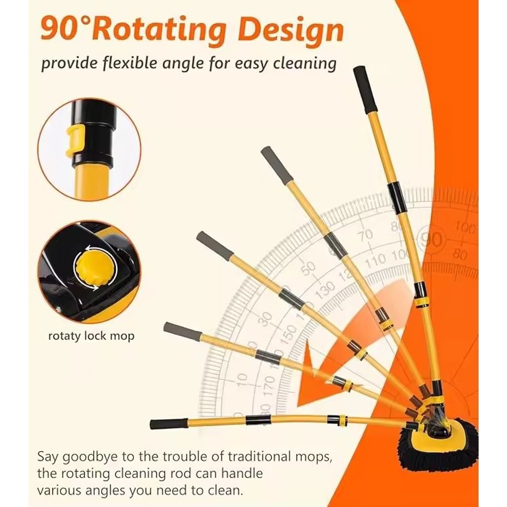 Telescopic Car Cleaning Brush Long Handle Microfiber Mop 2