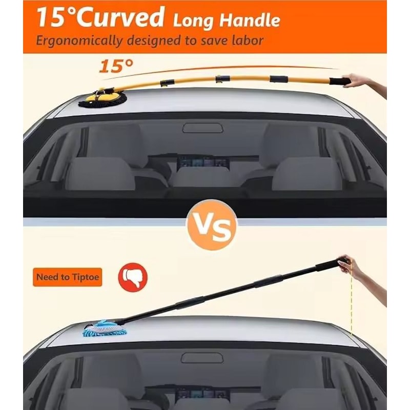 Telescopic Car Cleaning Brush Long Handle Microfiber Mop 3
