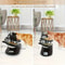 Elevated Tilted Cat Food Bowls With Wooden Stand And Stainless Steel Bowls 3