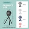 Portable Clip On Baby Fan With Flexible Tripod USB Rechargeable 1