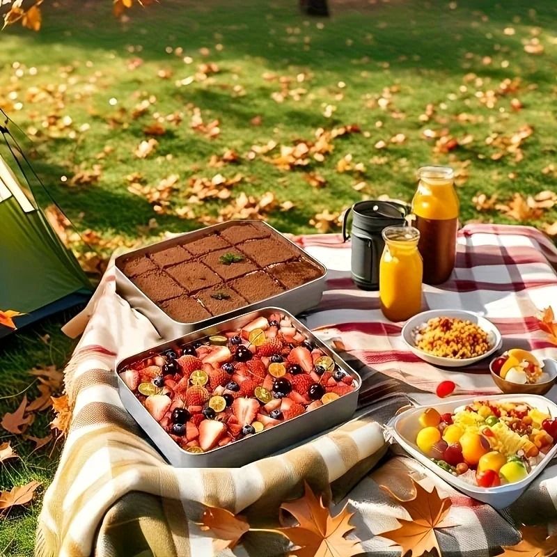 Stainless Steel Baking Pan Set For Bread Cake Meat And Meal Prep 4