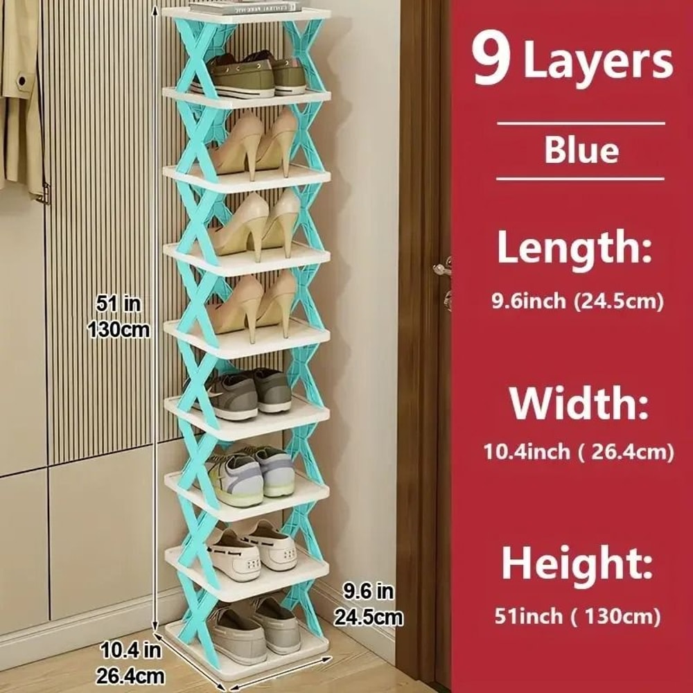 9 Layer Shoe Rack Storage Organizer Detachable Multi Tier Shelf 0