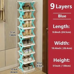 9 layer shoe rack storage organizer detachable multi tier shelf