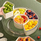Round Rotating Fruit Tray With Lid And Handle Six Compartment Snack Organizer 3